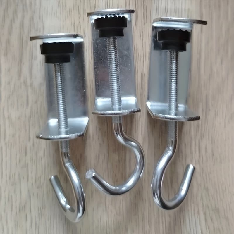 TEMU 3pcs Adjustable Bag Hook, Nail-free Type Table Edge Hook, Office Cubicle Seat Backpack Handbag Storage Artifact, High-value Portable Desktop Hook, Suitable For Desks, School Desks, Office Desks