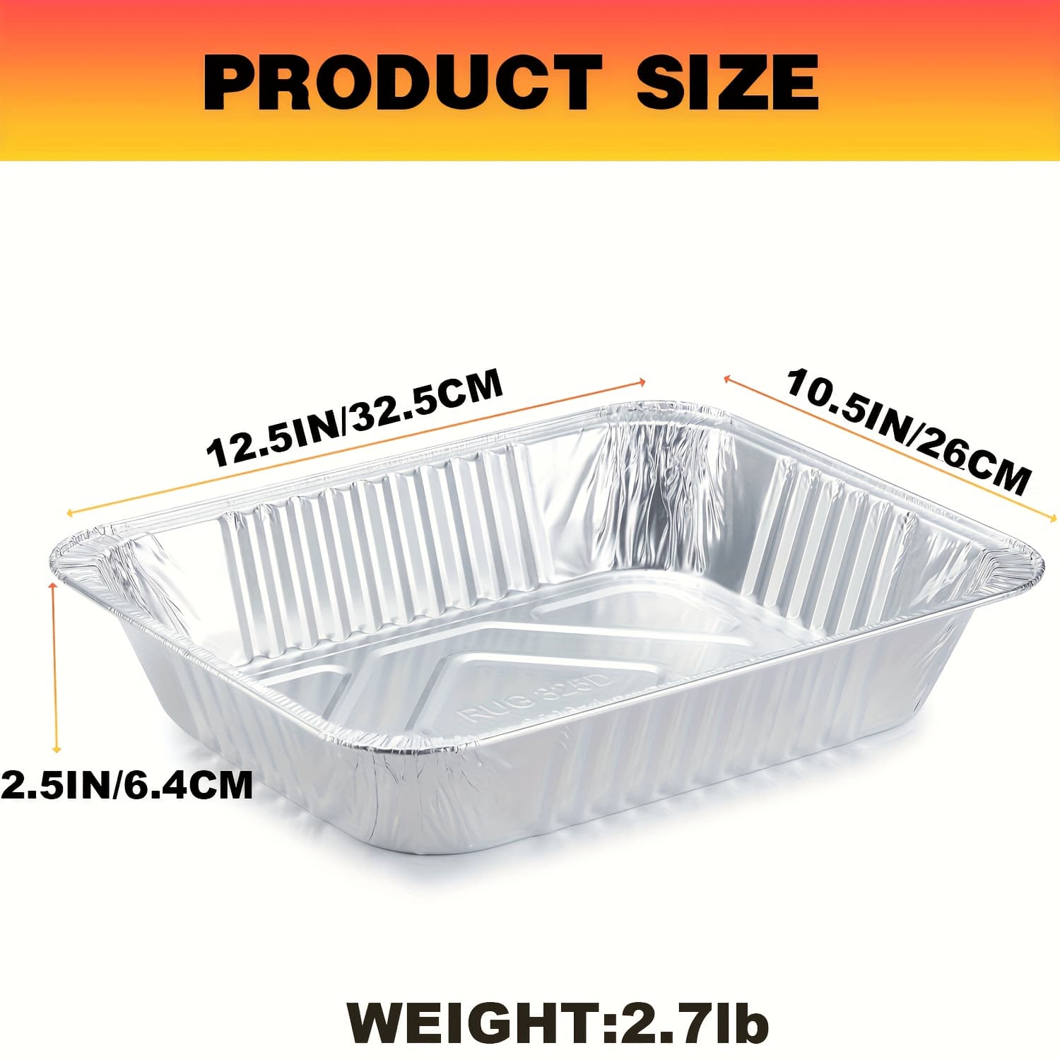 TEMU 30pcs Tinub 9x13 Aluminum Foil Pans - Half Size, Deep, Disposable - Perfect For Roasting, Heating, Bbq & Holiday Meals - Kitchenware For Restaurants & Home Use