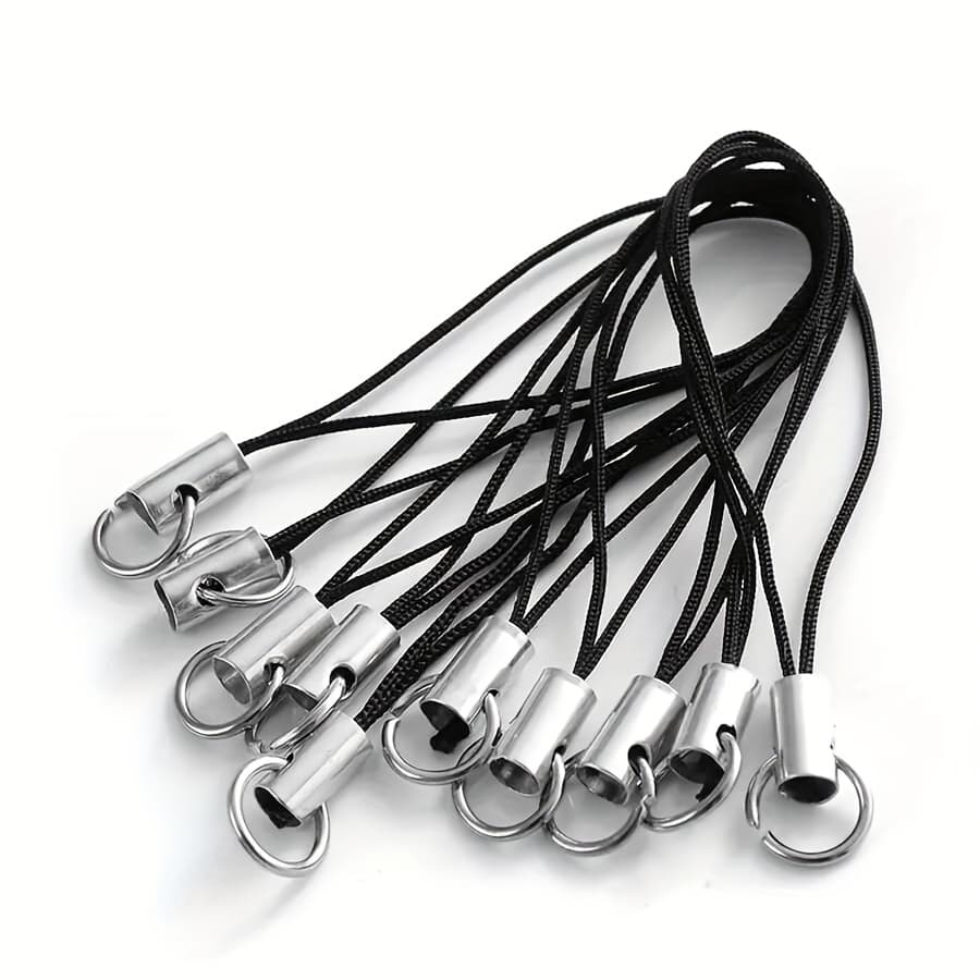 TEMU 300pcs Lanyard Cords Lobster Clasp Rope Keychains Hooks Mobile Phone Strap Charms Keyring Bag Accessories Key Ring, Best For Christmas