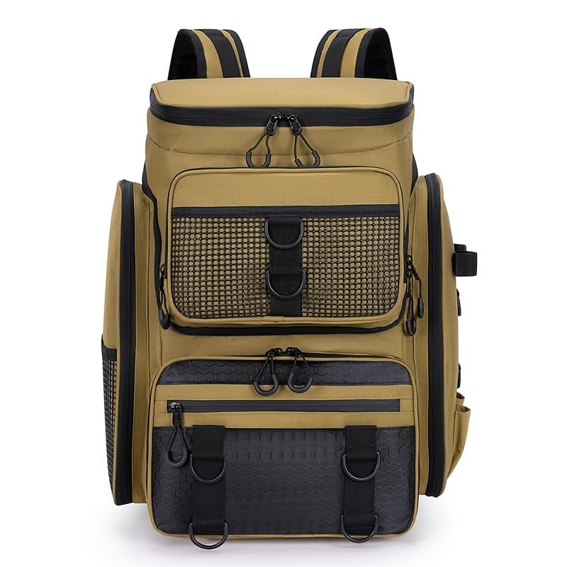 TEMU Multi-functional Lure Bag Large Capacity Outdoor Backpack Travel Bag Double Shoulder Bag Ultra-large Fishing Rod Bag 45