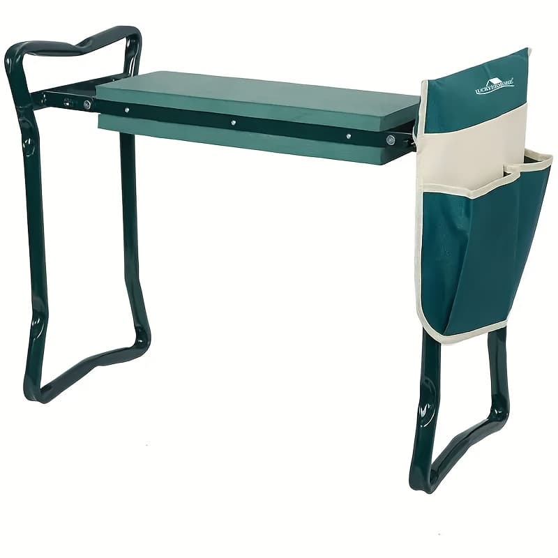 TEMU Foldable Garden Kneeler And Seat, Garden Kneeling Bench With Tool Bag Pouch Eva Foam Comfortable Pad, For Seniors, Parents, Gardening Enthusiasts