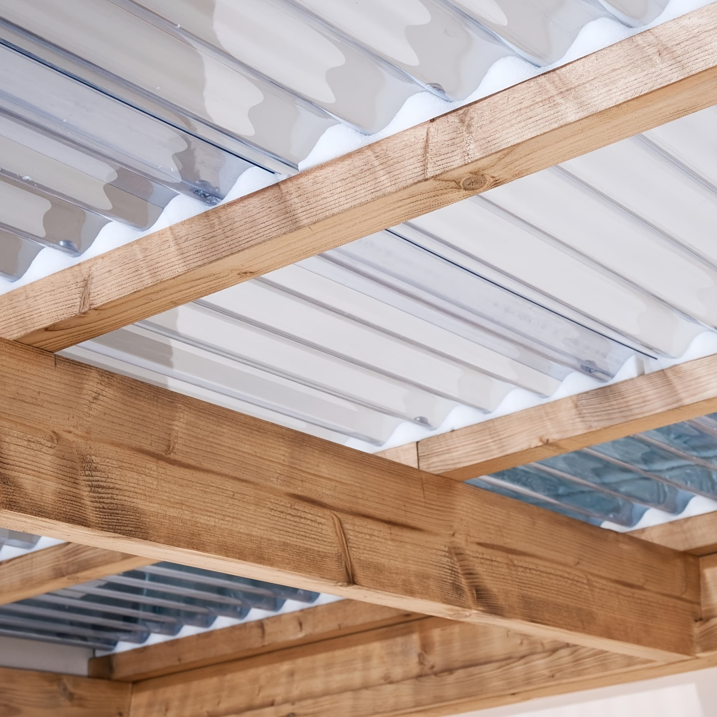 TEMU A Set Of 10 Polycarbonate Roof Panels, Measuring 23.6 Inches In Width And 36.6 Inches In Length, Featuring A Curved, Transparent, And Corrugated Design. Waterproof Panels Are And Have