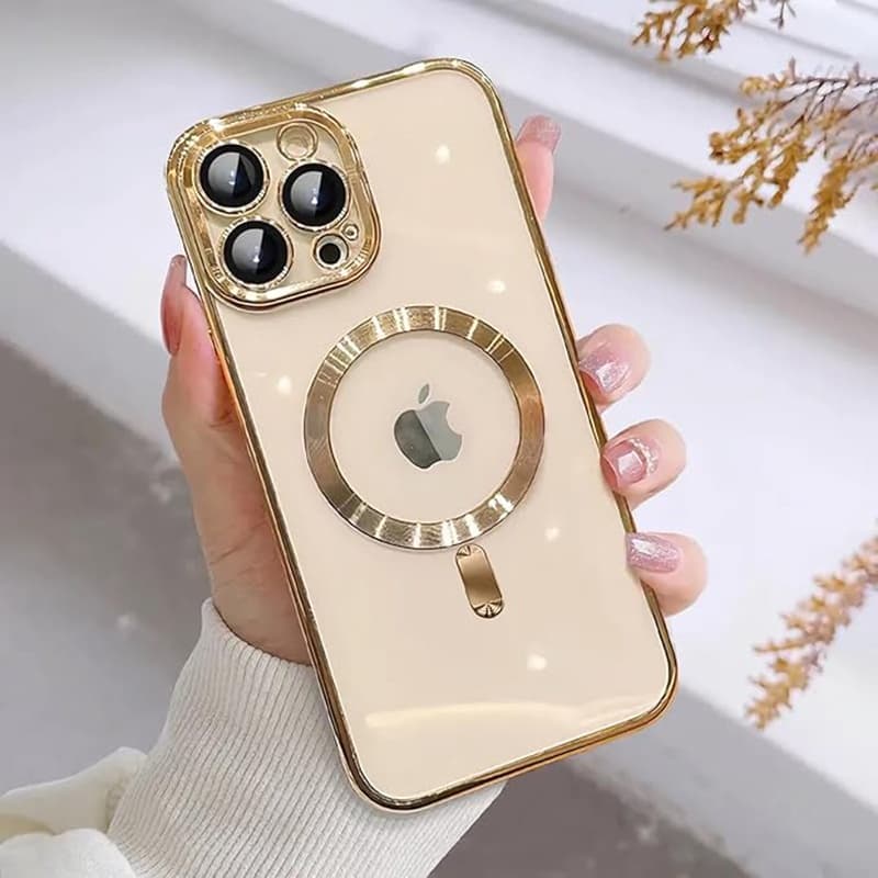 TEMU Magnetic Slim Thin Phone Case With Plating Full Camera Protection For Iphone 17 Series- For Iphone 17/16/15/14/13/12/11- Metal Plating, - Protects Camera Lens- Perfect Gift For Tech Lovers