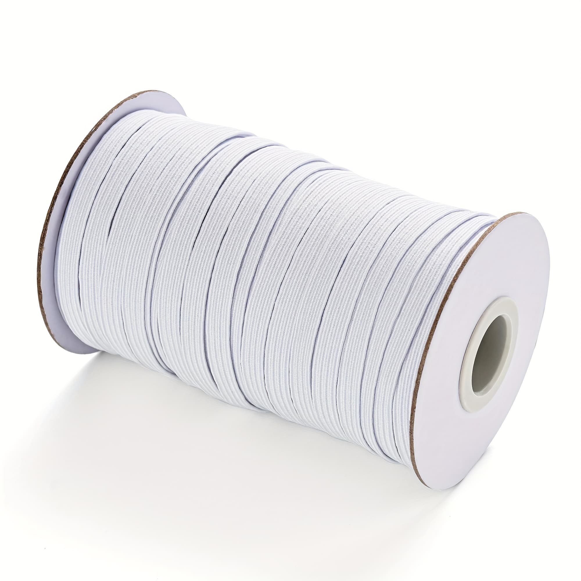 TEMU 1 Roll 80 Yards Long Elastic Band For Sewing, 1/4 Inch Wide White Knit Elastic Tape, High- Rope For Sewing Belts And Trouser Waistbands, Sewing Supplies Elastic Band