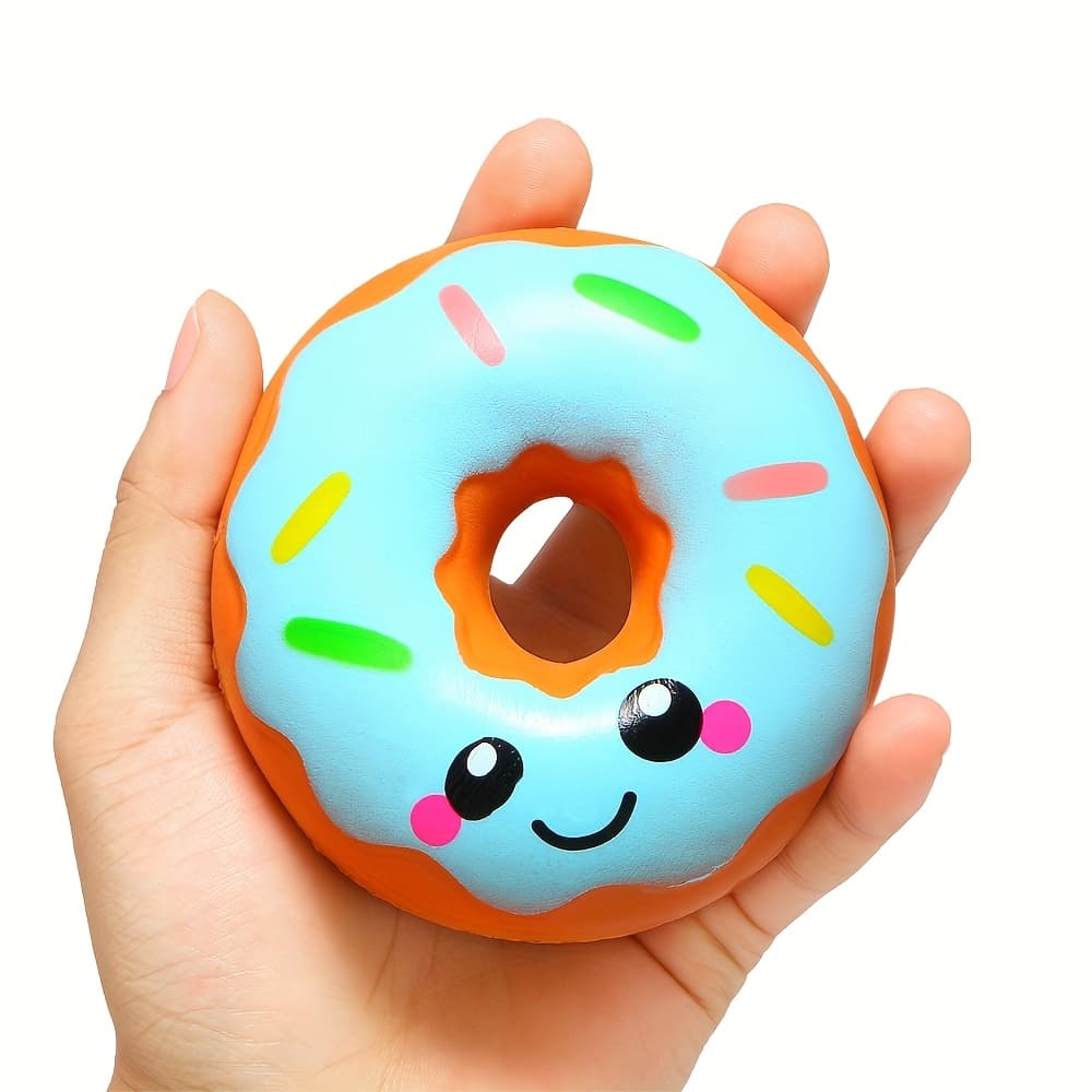 TEMU Cute Donut 10cm Slow Rising Scented Soft Squeeze Toy Kawaii Relax Fidget Toy For Kids & Adults