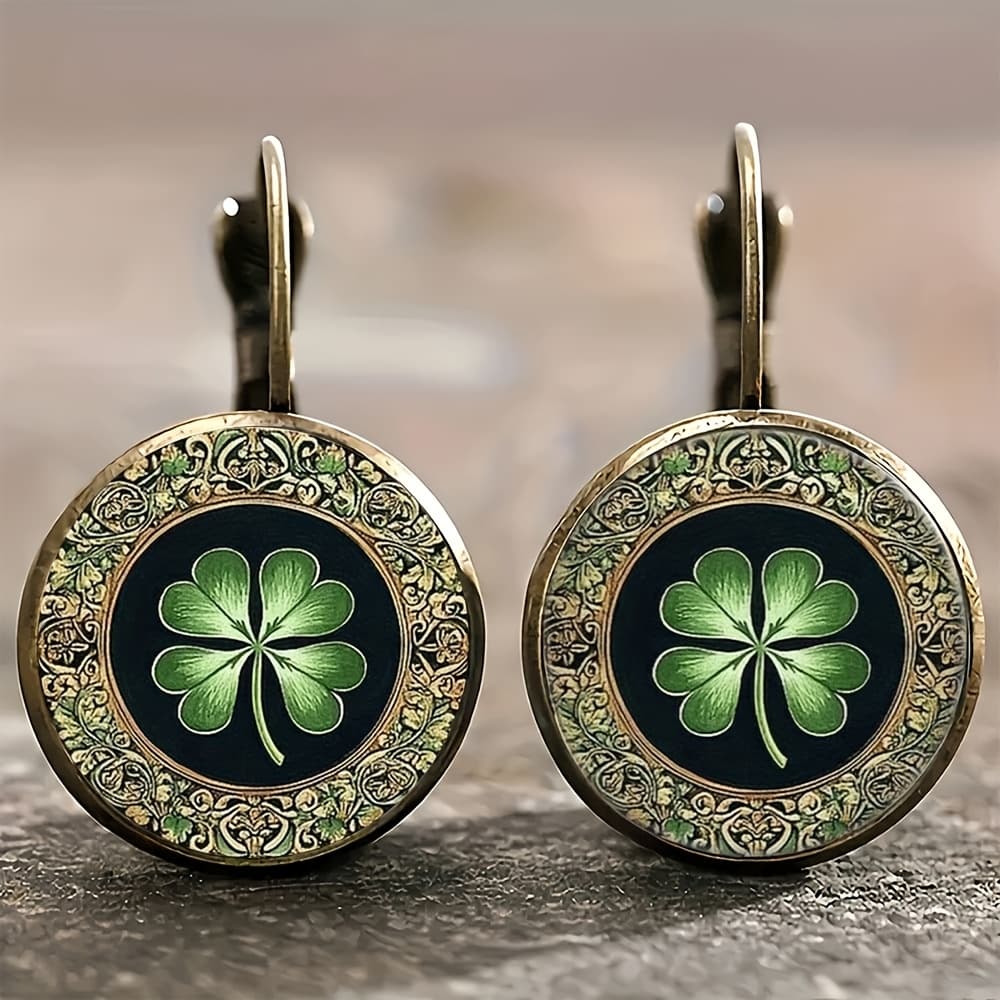 TEMU Round Vintage Earrings | Kc Golden Plated Alloy, Easy And Fashionable Design, Versatile For Daily And Gift Occasions, By Paneteoi