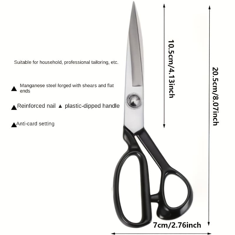 TEMU Professional Tailor Scissor Set With Steel And Ergonomic Handles Is Perfect For Fabric Cutting, Clothing And Office Tasks, And Sewing Supplies.