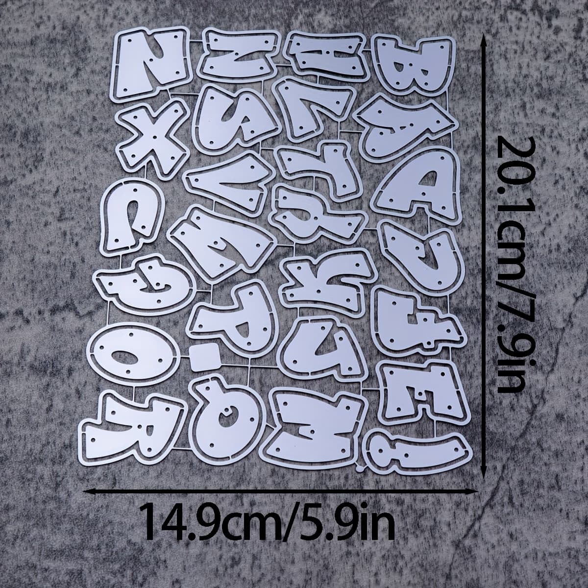 TEMU 26 Double-layer English Letter Carbon Steel Cutting Dies, High Quality And Durable, Suitable For Scrapbooking, Photo Albums, And Crafts