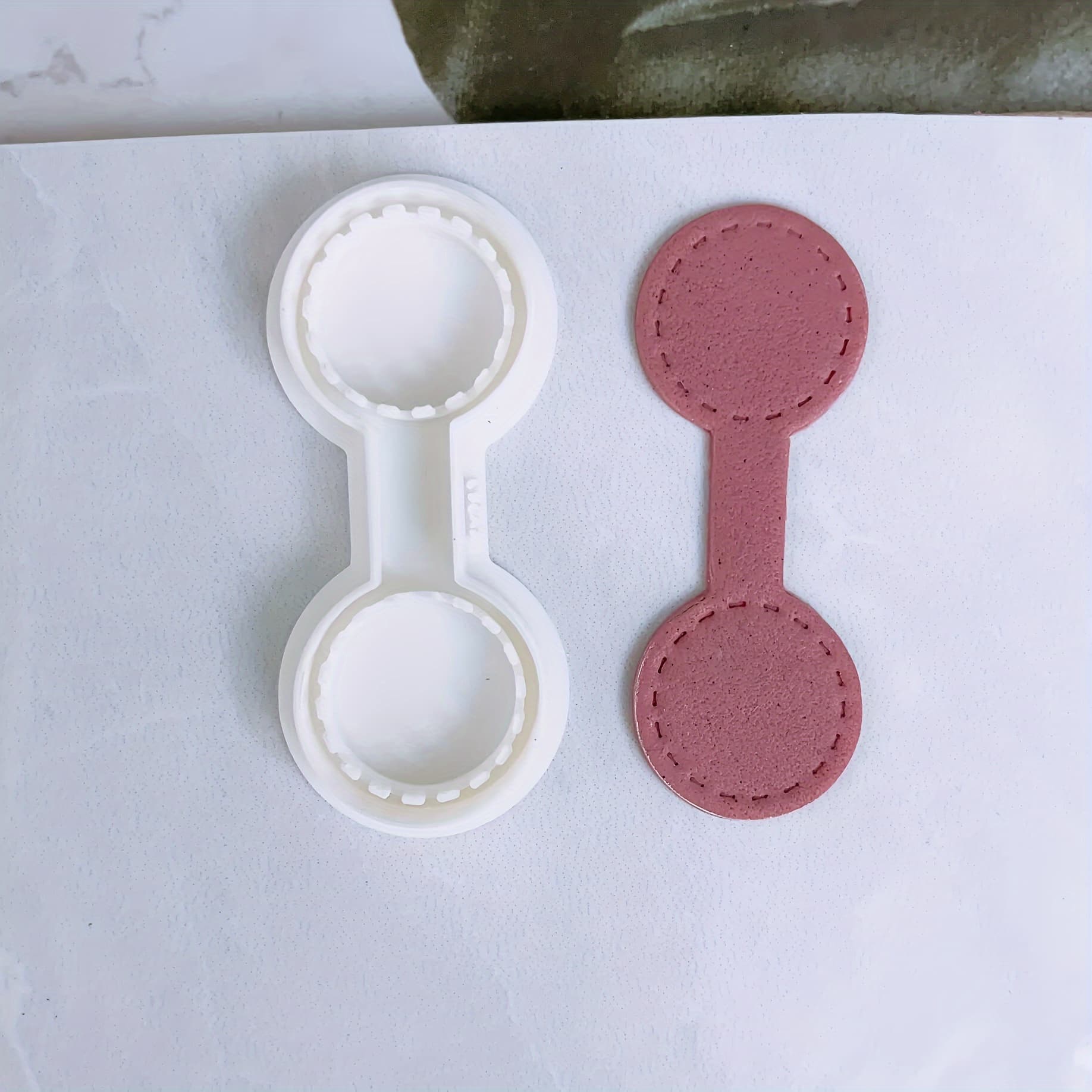 TEMU Polymer Clay Keychain Mold Creative Round Polymer Clay Mold Clay Handmade Tool Yg263