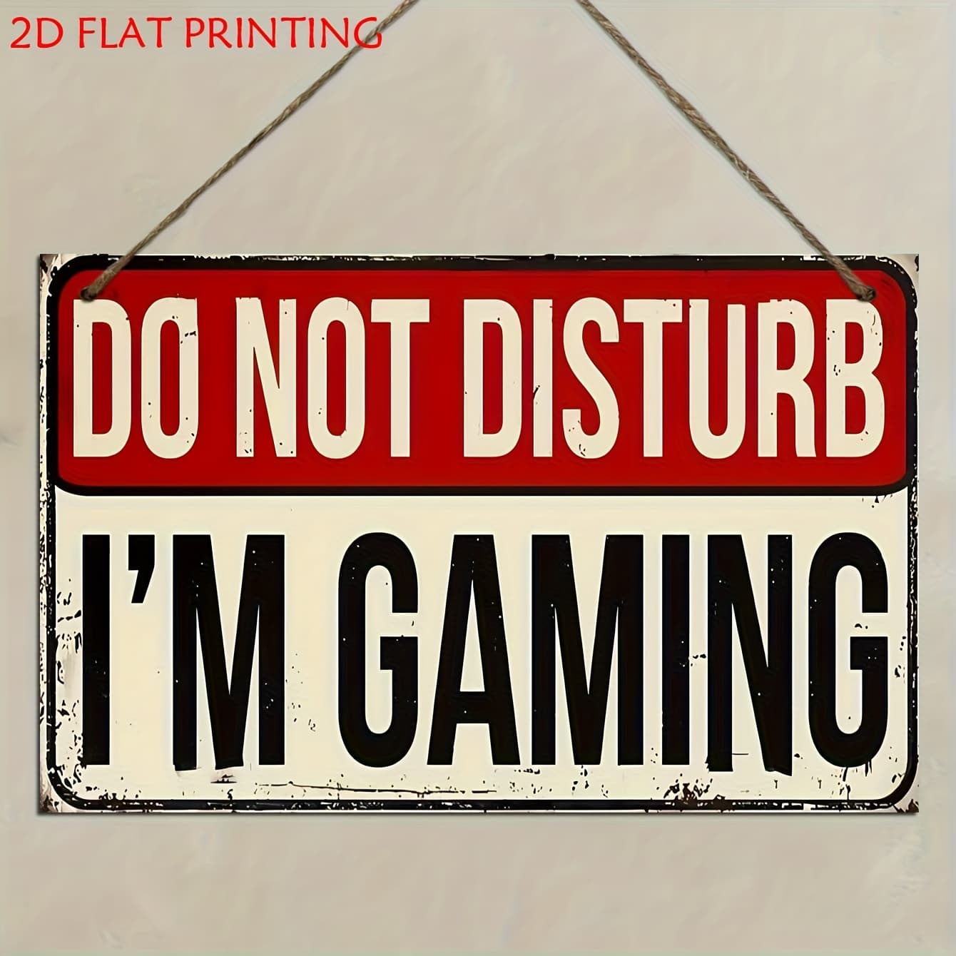 TEMU 2d Flat, 1pc Wooden Decorative Sign & Plaque, Vintage Gaming Sign Don't / / I'm Gaming, Unique Gift, Video Game Room Decor For Office, Cafe, Cave, Wall, Bedroom, Room Decor, Christmas, New Year