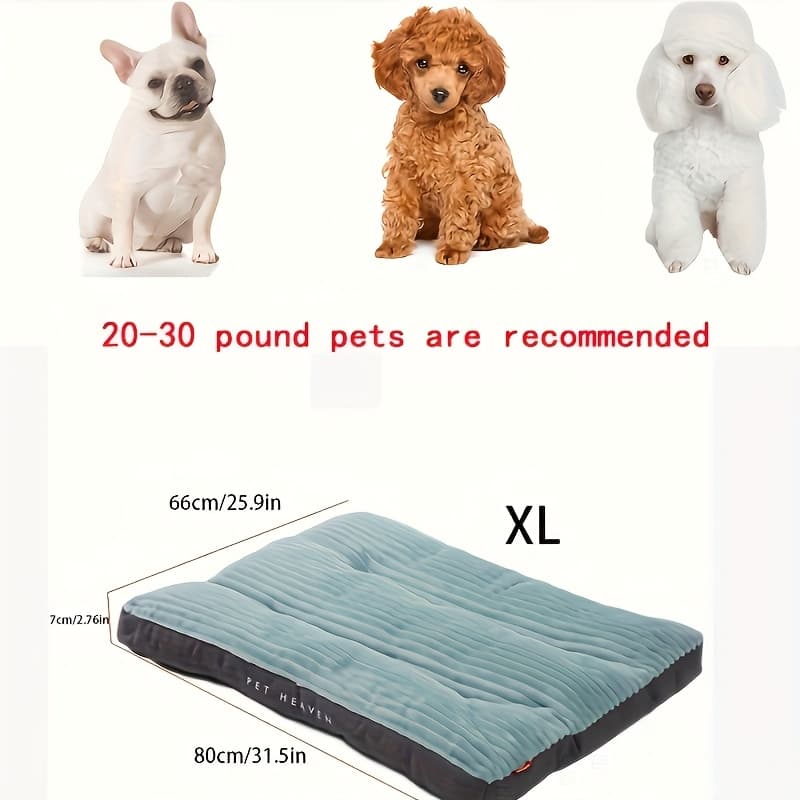 TEMU 1pc Oversized Striped Washable Dog Bed For Medium And Large Dogs - , Polyester Filled, Easy-to-assemble Dog Bed Cover, Washable Dog Bed With Built-in Blanket