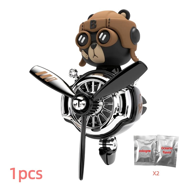 TEMU 1pc Of 3 Selectable Cute And Fun Shaking Head Car Diffuser - Funny Animal Shape, Perfect Christmas Gift For Car Owners, Without Battery