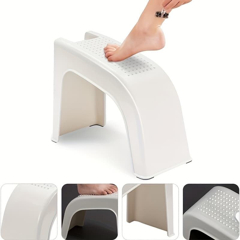 TEMU Versatile Shower Foot Support - Slip-resistant, Durable For Nail Care, Integrated Storage, Perfect For Bathroom Use, Color