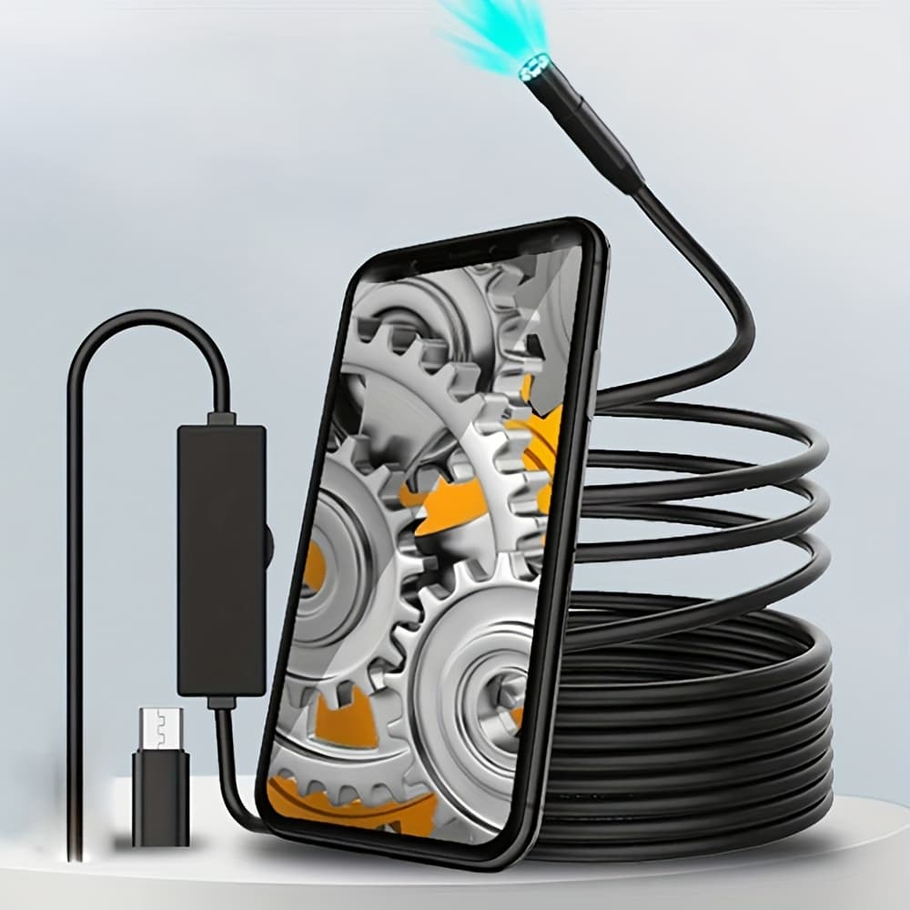 TEMU (screen Is Optional)32.8ft/16.4ft Semi-rigid Endoscope - 1920p Hd With 4.3" Ips Screen, 8 Leds + Back Light, Ip67 Waterproof