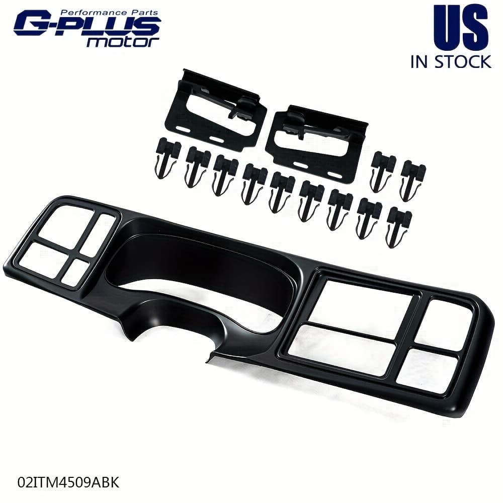 TEMU Double Din Truck Dash Kit For Chevy For Silverado For For Sierra 1999-02 Dp-3002b Black