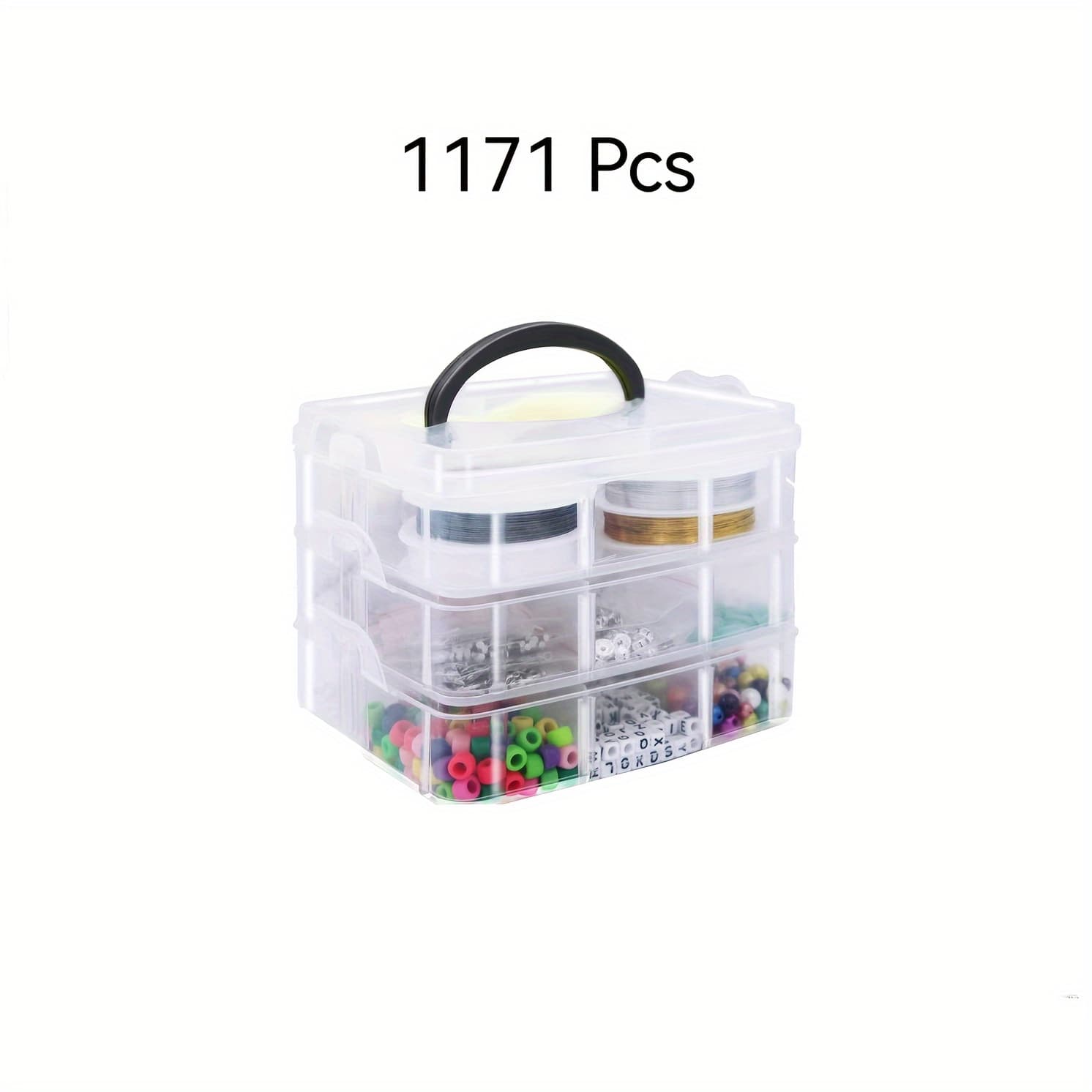 TEMU 1171pcs Making Kit, Metal Accessories/alphabet Beading/acrylic Beading/making Tools, Suitable For Adults And Beginners