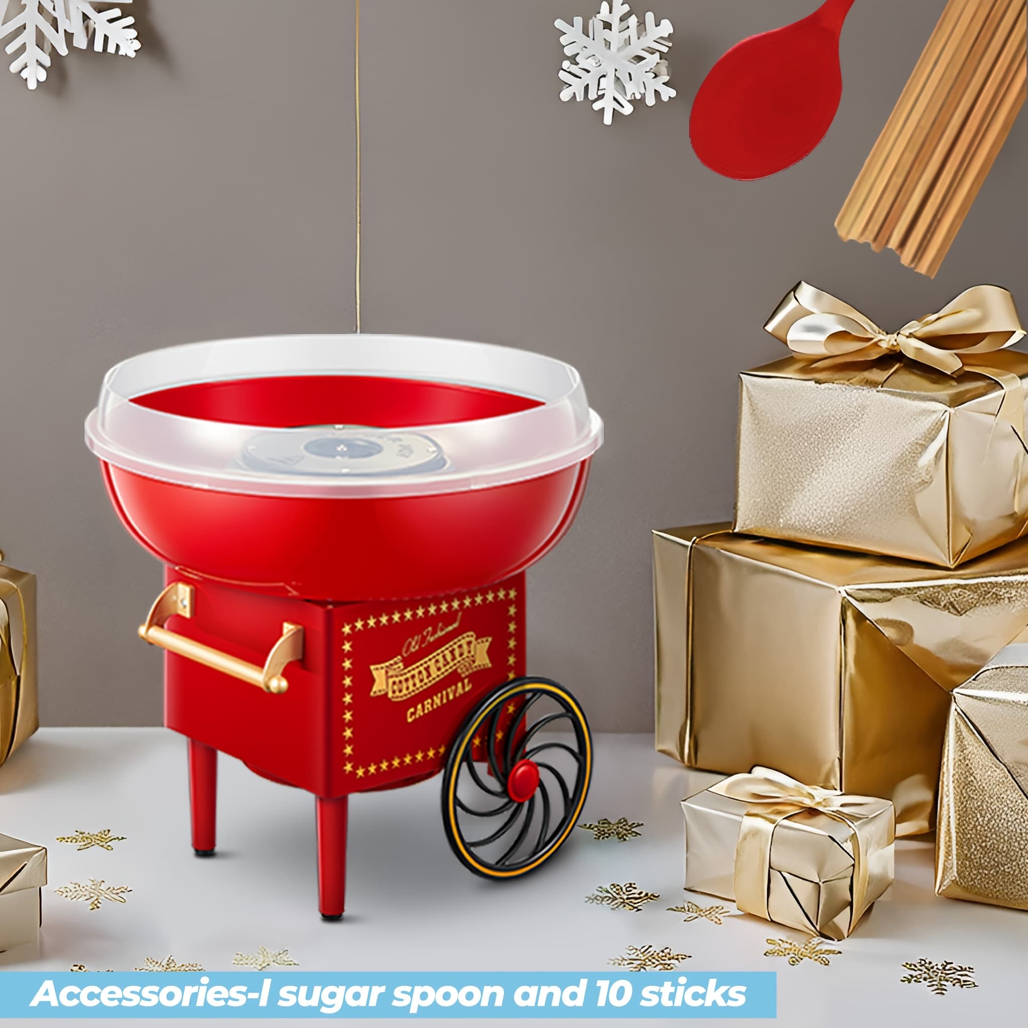 TEMU Cotton Candy Machine Kit, Retro Maker, Effortless Machine With User-, Ideal For Parties & Fun