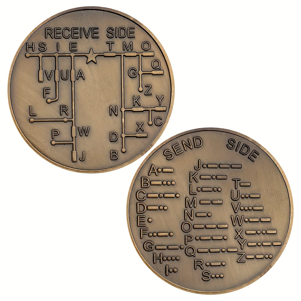 TEMU Replica Coin 1pc Vintage Golden Code Receiver Commemorative Coin For Collection Souvenir Gift, Birthday Gift, Valentine's Day Gift, Father's Day Challenge