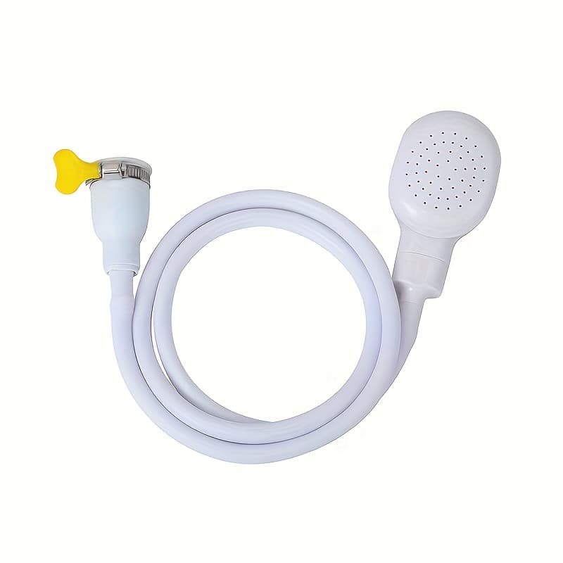 TEMU 1pc Portable Handheld Shower Head Faucet Attachment - For Bathtub, Pet Bath, Kitchen Sink & Outdoor Use, Built-in Filter, No Tools/electricity, Handheld Sprayer Suitable For Dogs,,