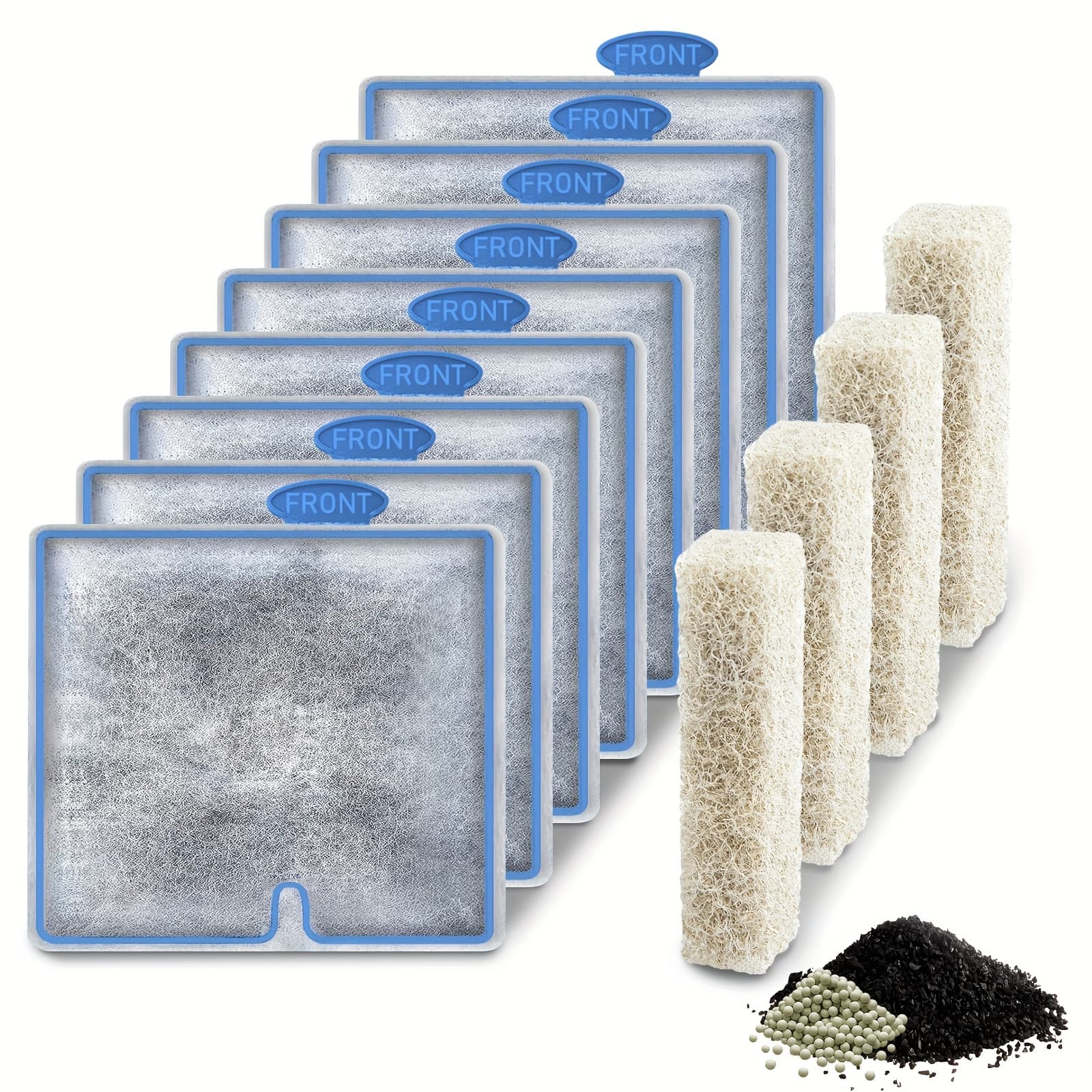 TEMU Medium With Filter Pads, Suitable Replacement Cartridges For Fish Tanks That Work With Led Filter Size 10, Power Filter Size 10, And Filter Size 20
