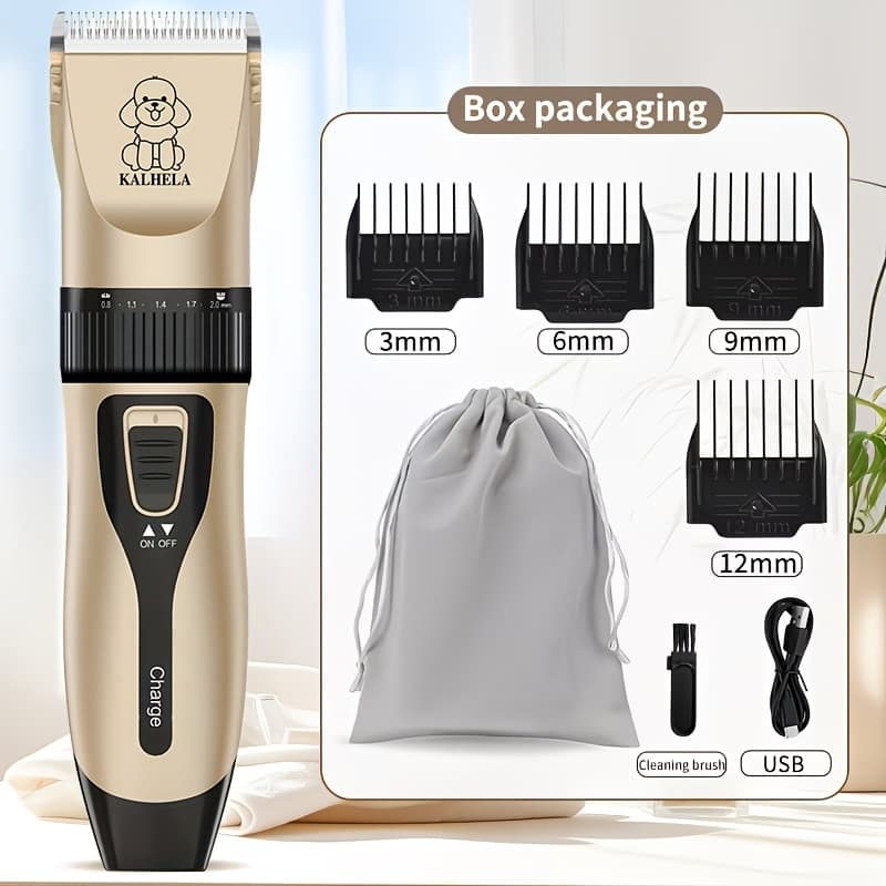 TEMU Usb Rechargeable Pet Hair Trimmer - Wireless Grooming Scissors For Dogs And Cats With Lithium Battery, Ideal For Home And Salon Use, Usb Charging, Low Voltage Operation