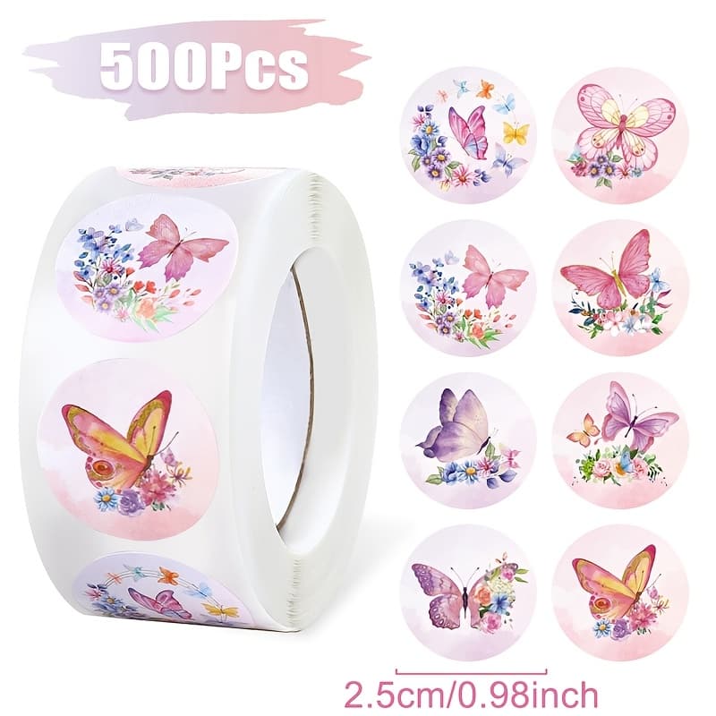 TEMU 500pcs Of -themed Birthday Stickers, Vibrant Floral Seal Labels, Gift Packaging Stickers, Envelope Stationery Decorations, Gift Wrap Tags, And Happy Birthday Decor