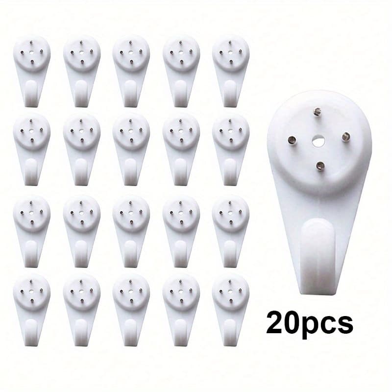 TEMU Pack Of 20 Invisible Adhesive Hooks, 20pcs Wall Hooks For Home Use, Utility Hooks