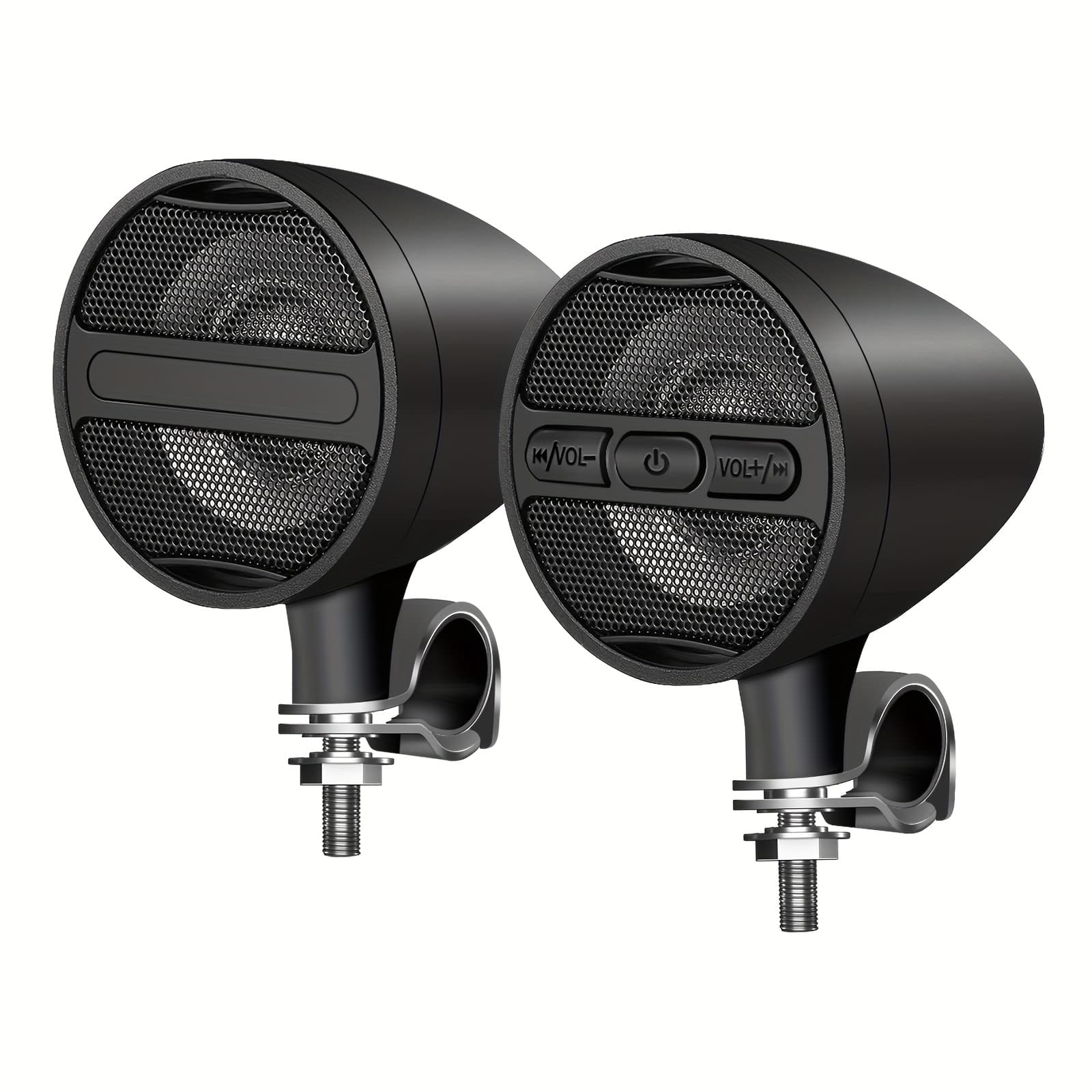 TEMU Motorcycle Speaker Waterproof Bluetooth With Usb Player, 12v Remote Control, Fits 1 To 1.3 Inch Handlebars, Motorcycle Entertainment, Sleek Speaker Design, Components