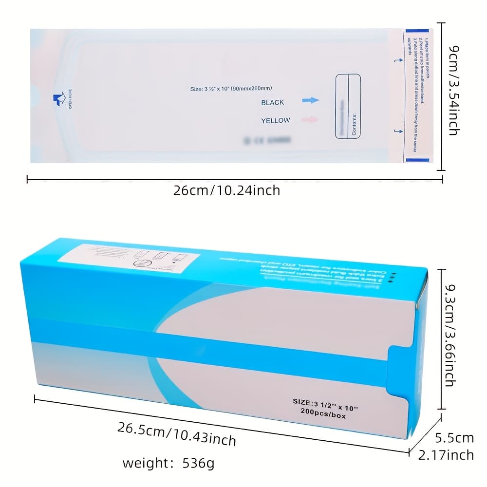 TEMU 200 Nail Cleaning Bags, Self Sealing, High Temperature Resistant, Storage Bag, Suitable For Hair Salons, Makeup And Beauty Salons, Single Use