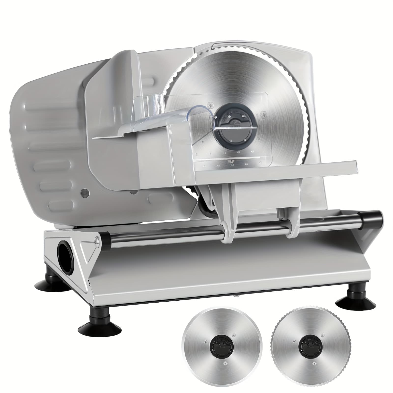 TEMU For Home Electric Meat Slicer, 6.7" Stainless Steel Blade, Adjustable 0-15mm Thickness, 150w Food Slicer For , Cheese, Bread And Fruit, Easy To Clean