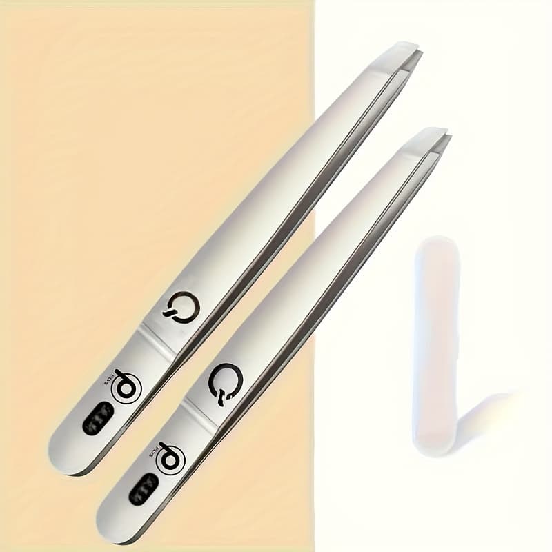 TEMU Professional Stainless Steel Tweezers For Eyebrows & Beard - Removal Tool, Fragrance-free