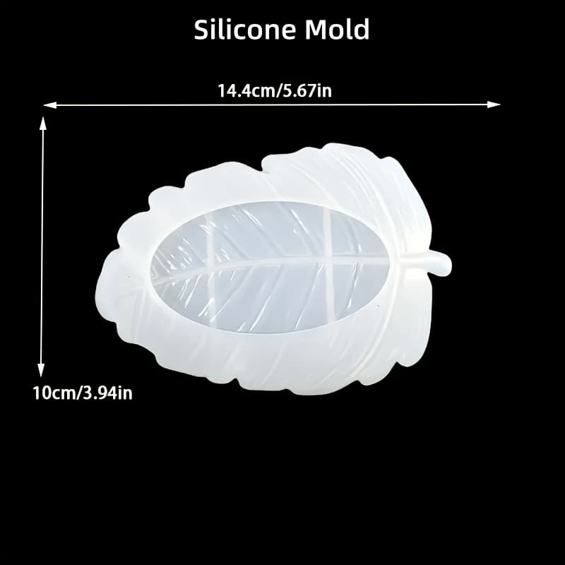 TEMU 1 Leaf-shaped Silicone Mold, Suitable For Concrete, Resin And Clay Crafts, Very Suitable For Jewelry And Home Decoration, Home Decorations, Decorative Trays