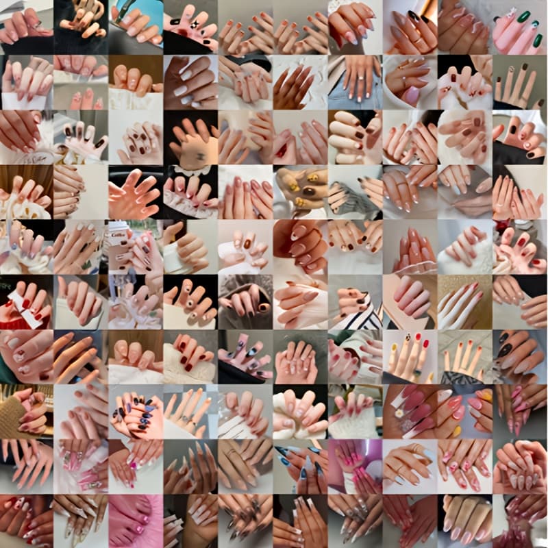 TEMU 96pcs Mixed -on Nails | Glossy Finish Full Cover Fake Nails | Simple, Sweet, Elegant & Luxurious Styles | Reusable Artificial Nails For Parties & Daily Wear