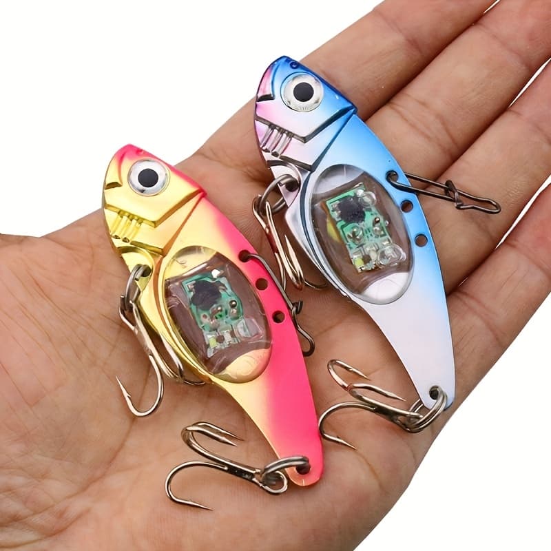 TEMU Electronic Fish Shaped Bait, Aluminum Alloy, Led Light Decoration Fishing Bait, With Sound And Vibration, Can Fish From 500 Meters Away, Suitable For Outdoor Equipment, Is An Ideal Enthusiasts