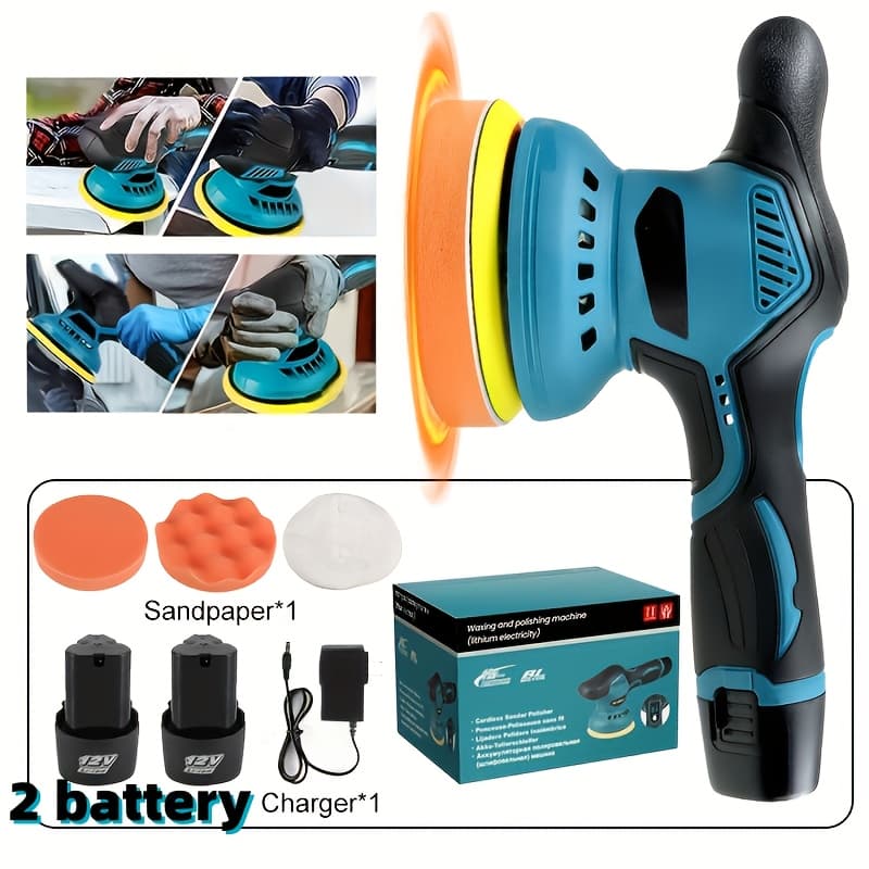 TEMU Wireless Car Buffer Polishing Machine | 8-speed With Up To 5000 Rpm, 6-inch Touch Screen Buffer, With Rechargeable Lithium Battery And Charger, For Car Detailing And Scratch Removal