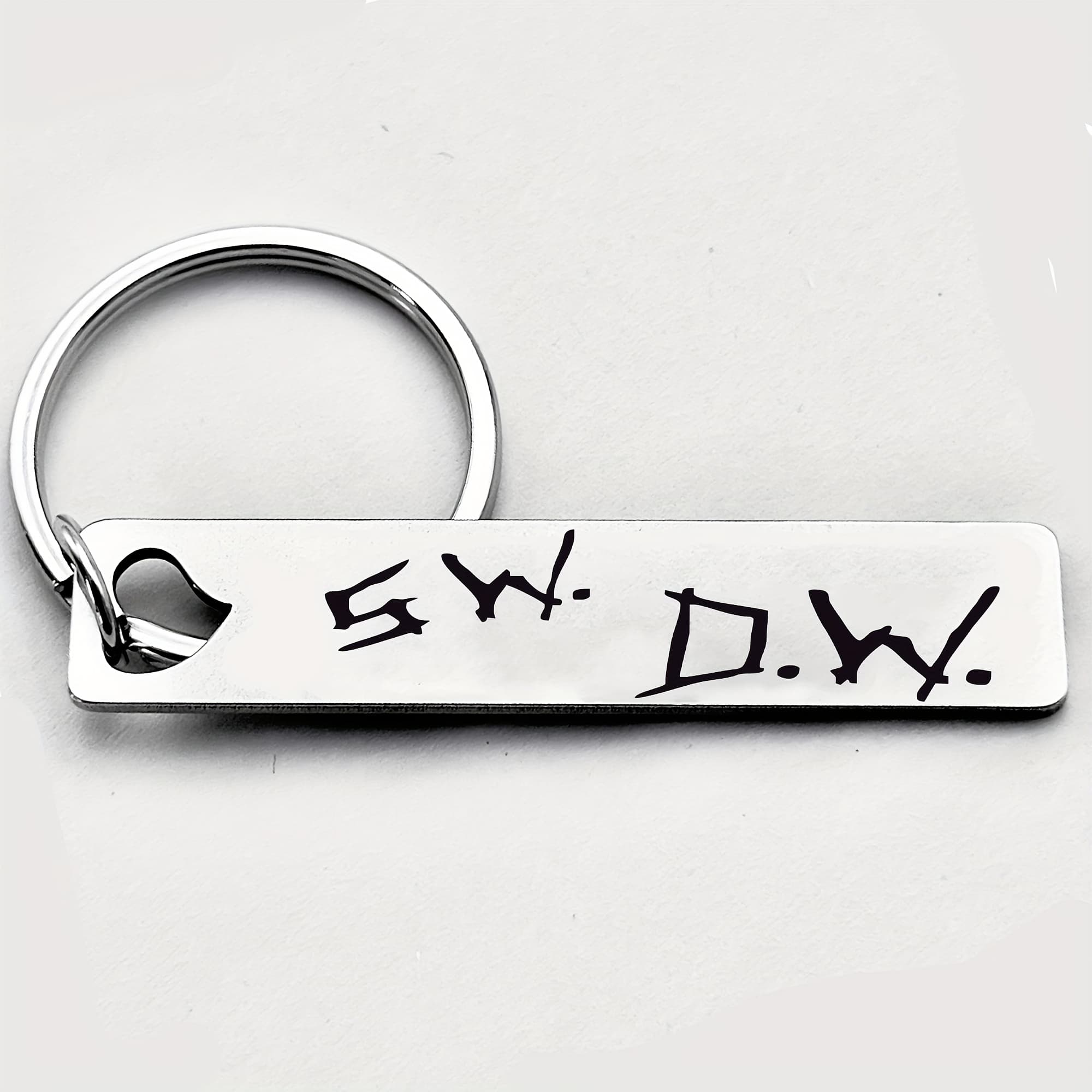 TEMU Supernatural Initials S.w.d.w. Stainless Steel Keychain, Perfect For Backpacks, Bags, And Birthday Gifts, Bag Accessories | Novelty Accessories | Durable Keychain