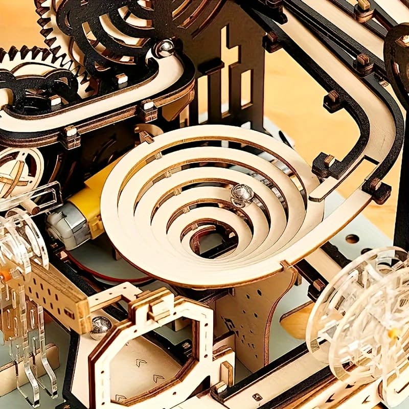 TEMU Electric 3d Wooden Puzzles Model Kits Brain Teaser Puzzle Diy Handmade Christmas Gift(without Battery) Halloween Party Favors