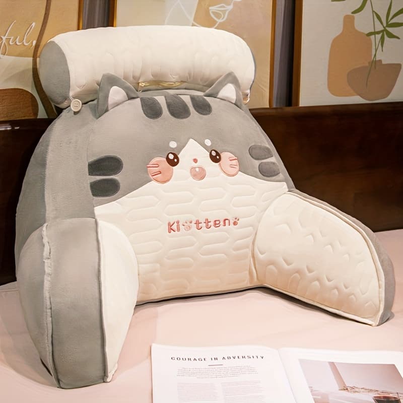 TEMU Large Size Lumbar Pillow, Reading Pillow, Pillow Core With Armrest, Large Back Support Pillow, For Living Room/sofa/reading Bedroom And Home Decor