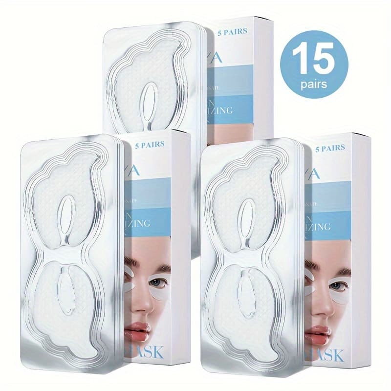 TEMU Ilisya Marine Collagen Moisturizing Eye Mask 15 Pairs In 3 Boxes, Nourishes All , Rich In Collagen Niacinamide, Moisturizing Delicate Eye Skin, Christmas/party/new Year/gifts