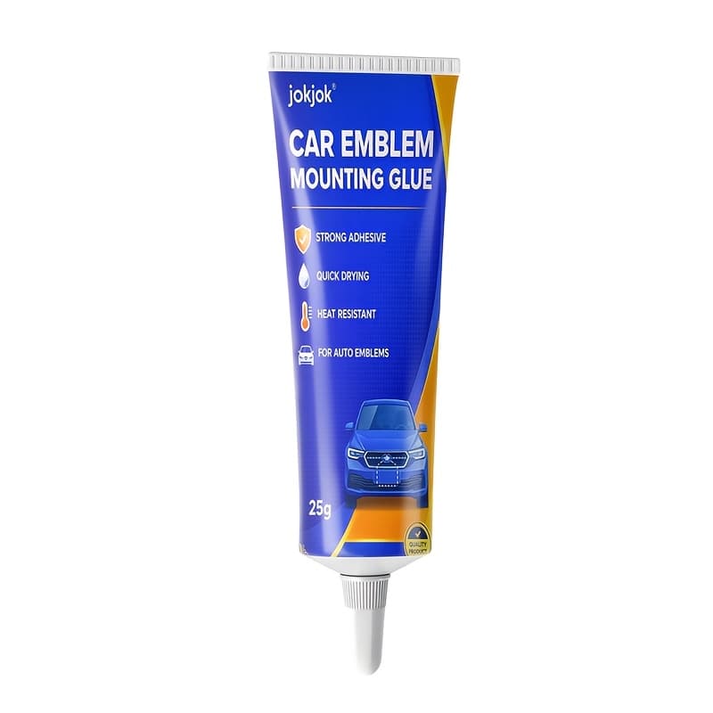 TEMU Automotive Logo Badge Special Adhesive Glue - Paint-friendly, Simple Operation, Heat Resistant, Fits Metal Plastic Resin Materials, For Car Letter Number Tail Emblem Metal Logo Body Ornaments