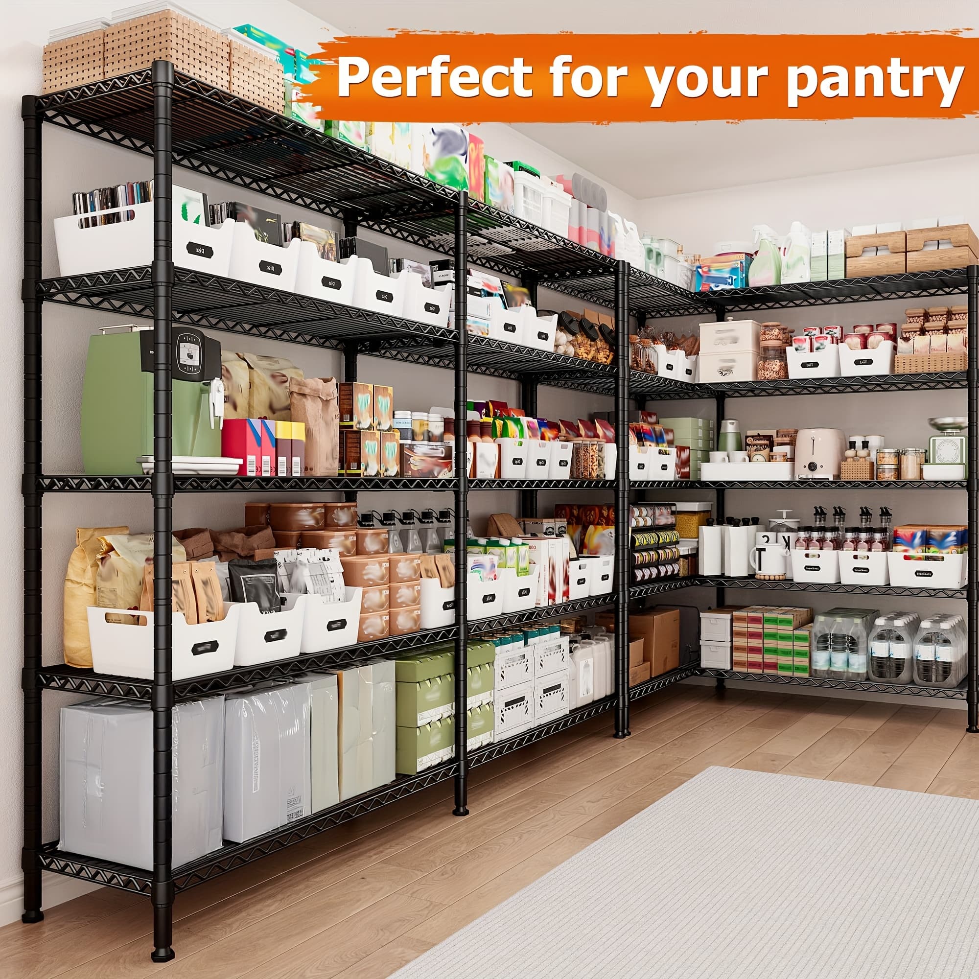 TEMU Bamboo Joint Pipe Storage Rack 175 Five-layer Row 0.8b, Standing Shelf, Standing Shelf