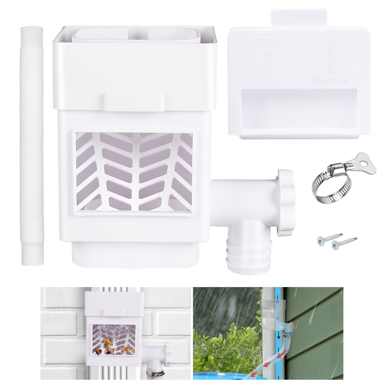 TEMU Drain Divider With Removable Filter Screen - Adjustable , Compatible With Multiple Sizes.