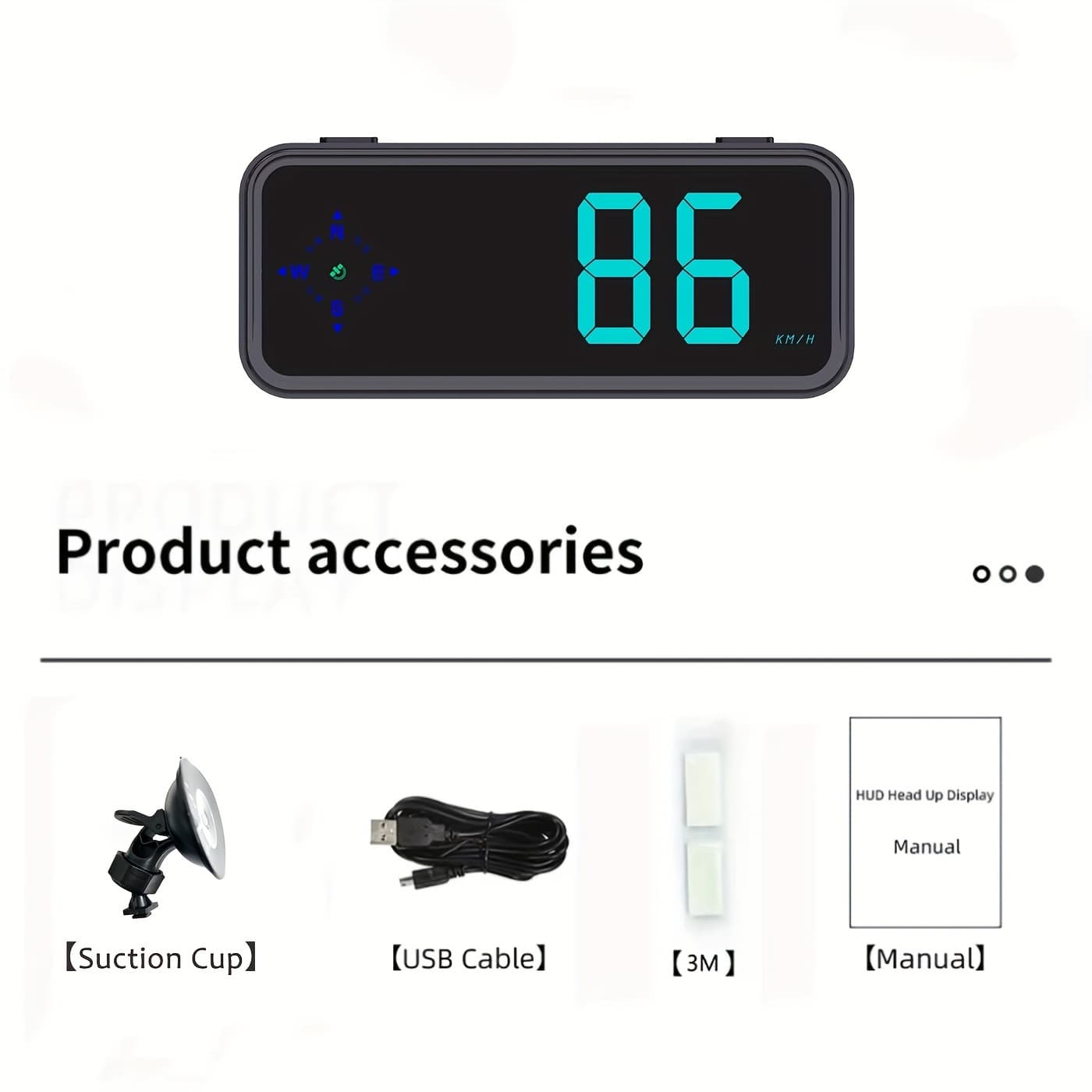 TEMU Latest Gps Hud Digital Speedometer, Plug And Cars, Big Font, Km/h Mph Switch, Multiple Color Displays, Without Battery