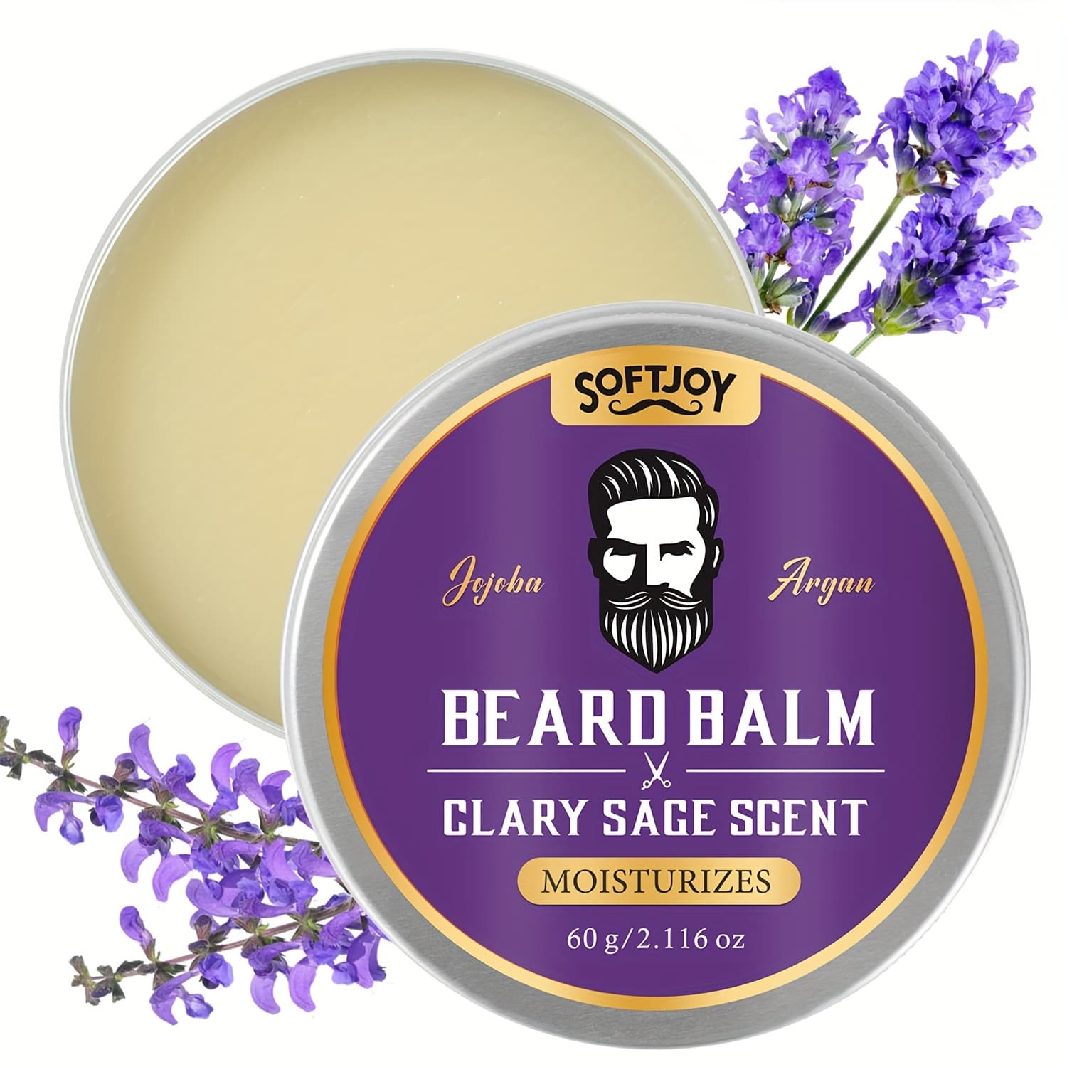 TEMU Men's Beard Balm: Sandalwood, Cedar & Pine Needles, -six Scents, Sage, , And . Moisturizing And Softening. A Perfect Birthday Or Father's Day Gift For Dad Or Boyfriend.