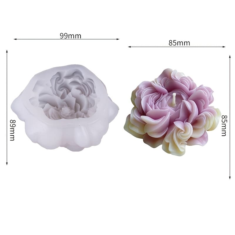 TEMU Austin Rose Silicone Mold - Tool For Scented Candles, Distinct Petal Layering And , Soft And Durable, Easy To Demold, Reusable, Ideal For Holiday Gifts, Home Decor, Crafts, Tabletop Ornaments,