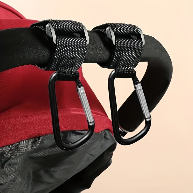 TEMU 2pcs Of Black/silvery Hooks, Suitable For Handcarts/electric Bikes/motorcycles/bicycle Handlebars