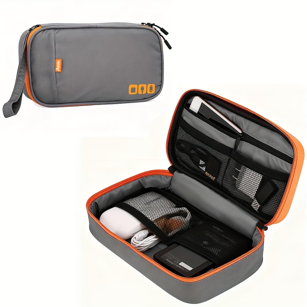 TEMU Cable Storage Bag For Office Items And Electronic Accessories, Data Cable Organizer, Office Supplies Organizer, Cable Organizer For Laptop, Cable Organizer For Phone