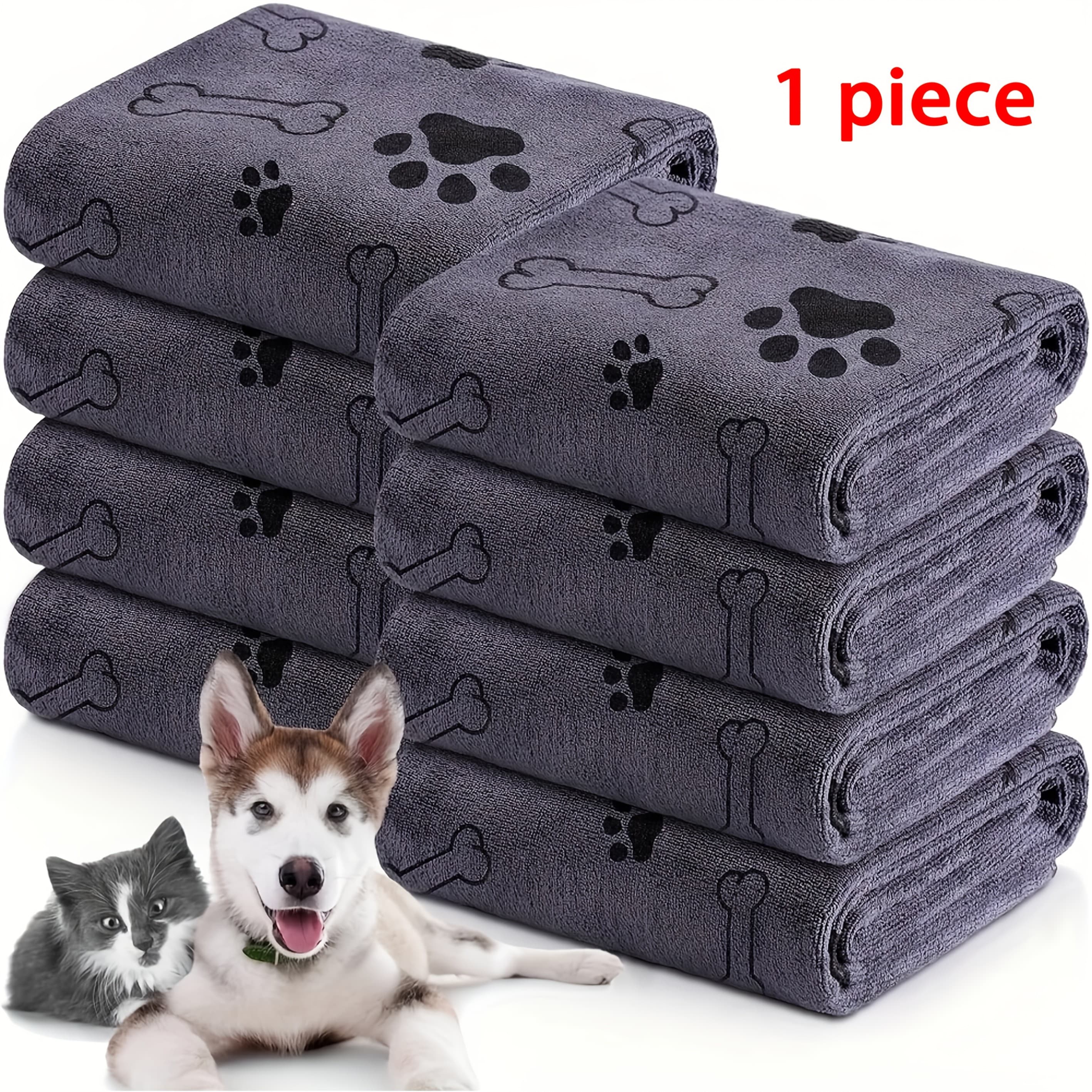 TEMU A Large, Soft Towel For Pets That Dries Quickly And , Perfect For Bathing Dogs And Cats. An Ideal Gift For And Supplies