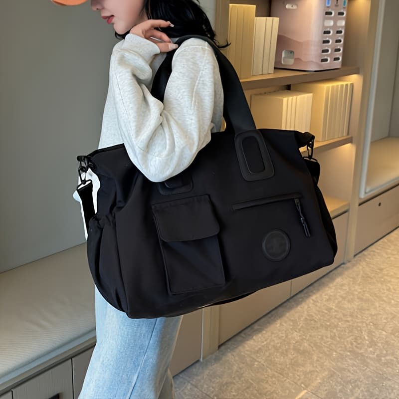 TEMU Large Capacity Travel Tote Bag, Lightweight Luggage Carry-on, Gym Bag With Shoulder Strap, Portable Computer Bag, , Hand Carry