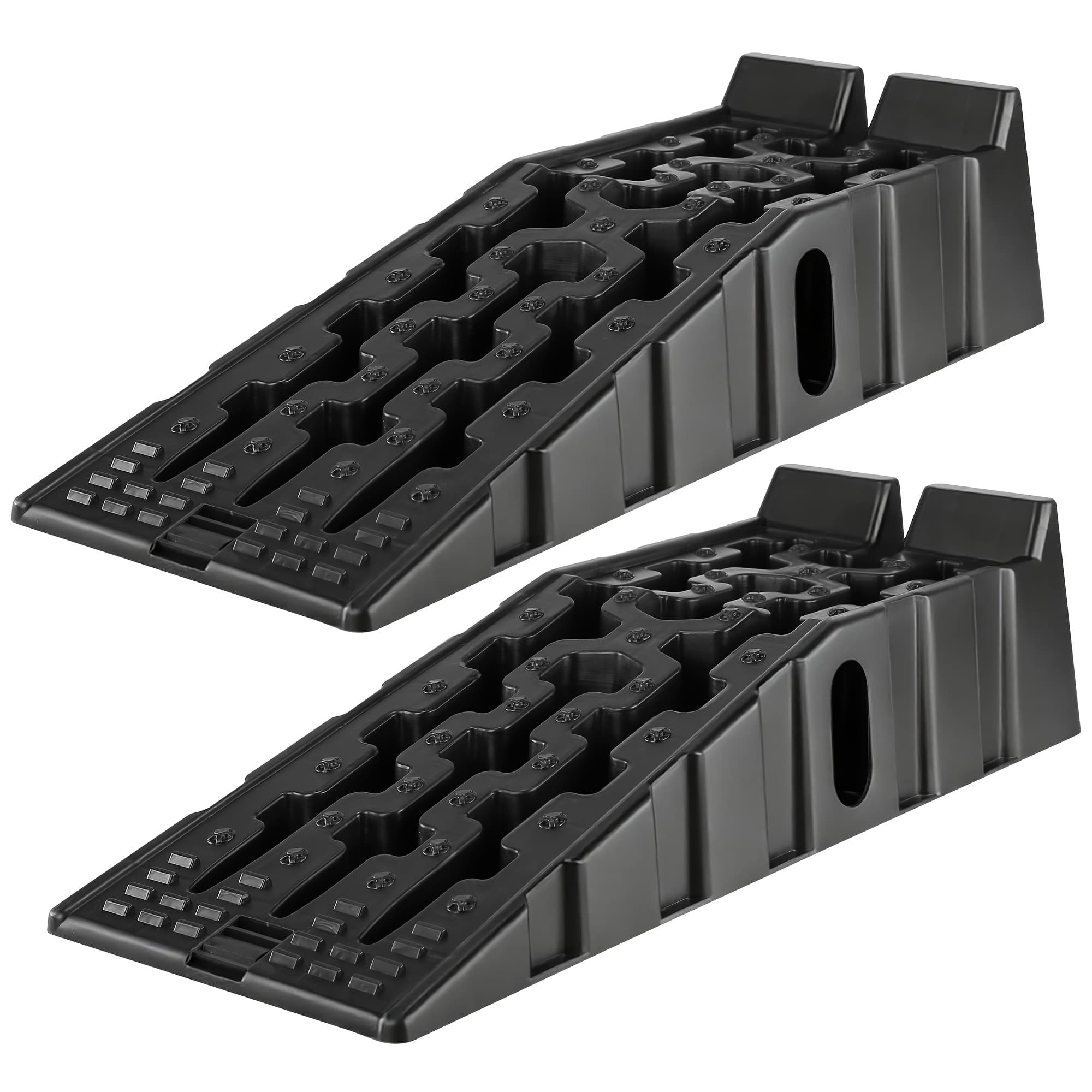 TEMU 2pcs Heavy-duty Car Ramp Slope Plate Portable Car Slope Road Anti-slip Car Lifting And Oil Change Machine. 16, 000lbs/10, 000lbs Gvw Capacity - Extra-wide Design